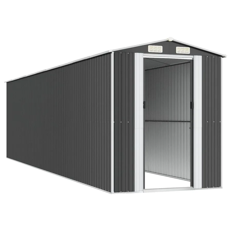 Abri de jardin Anthracite 192x772x223 cm Métal galvanisé - 4