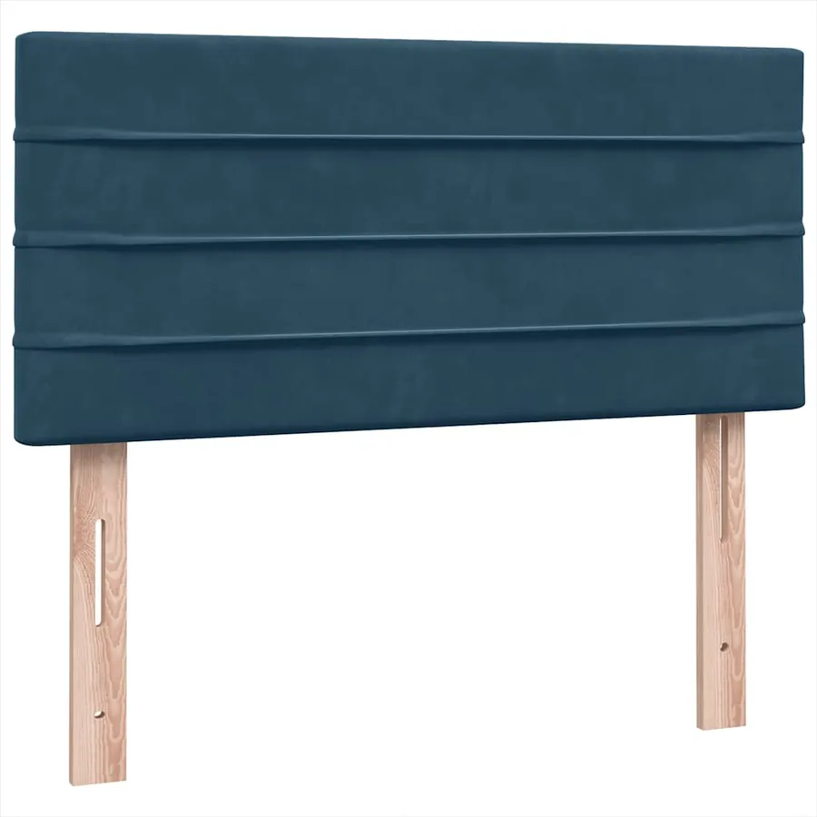 Sommier à lattes de lit et matelas bleu foncé 90x210 cm velours - 8