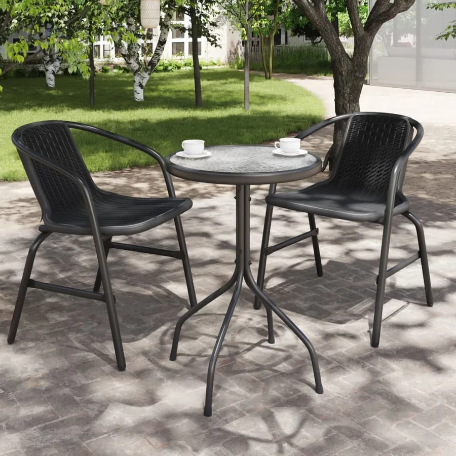 Table de jardin Ø50x71 cm Acier Anthracite