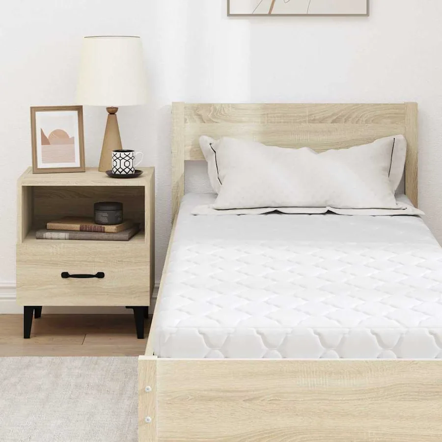 Matelas Blanc 70 x 200 cm Tissu jacquard - 7