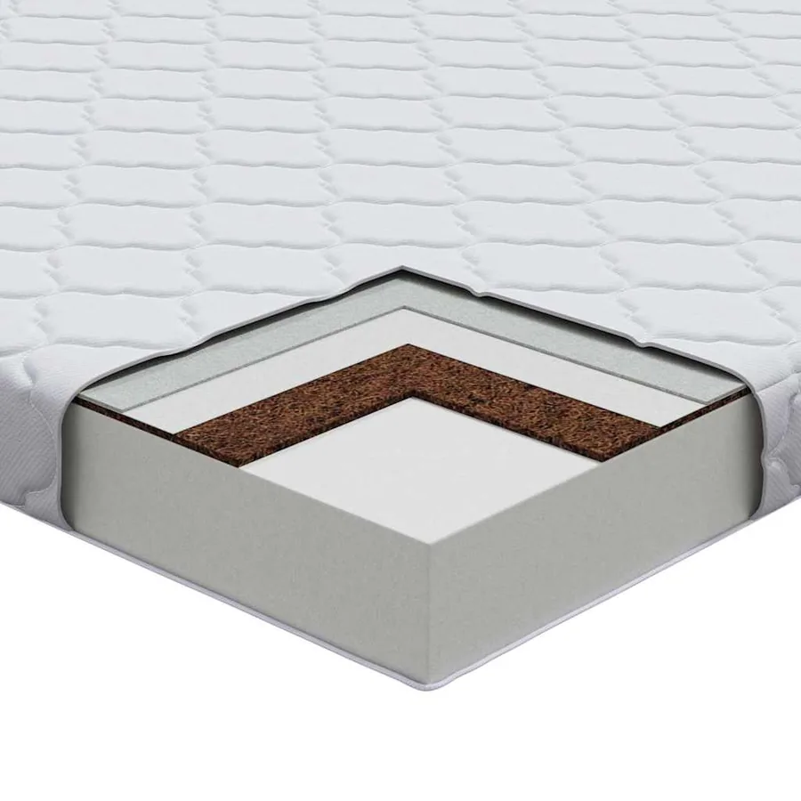 Matelas Blanc 70 x 200 cm Tissu jacquard - 8