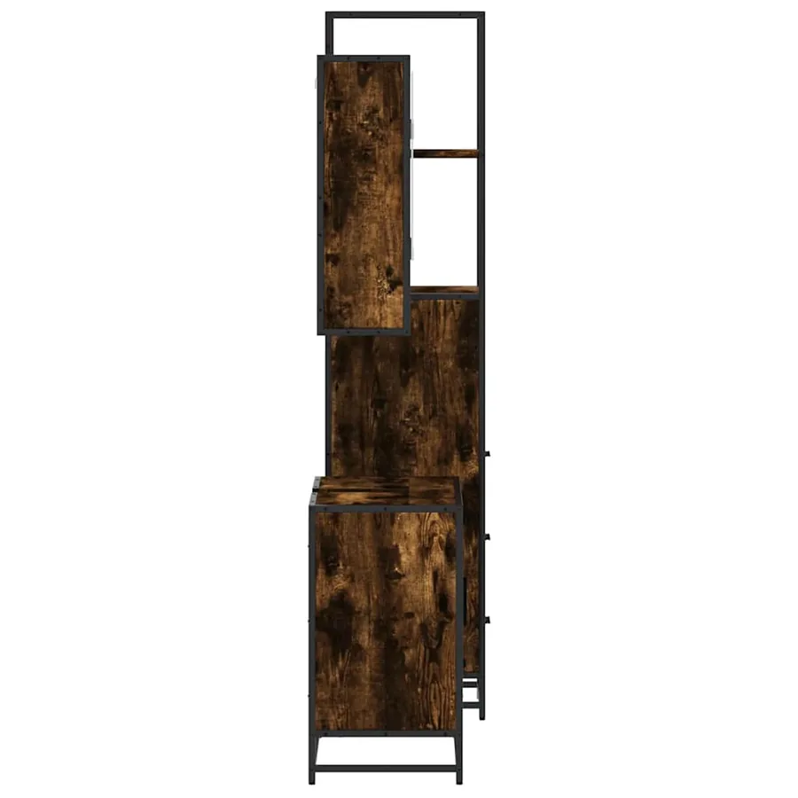 Ensemble de meubles de salle de bain 3 pcs Chêne fumé - 6