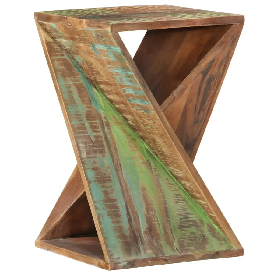 Table d'appoint 35x35x55 cm Bois massif de récupération - 10