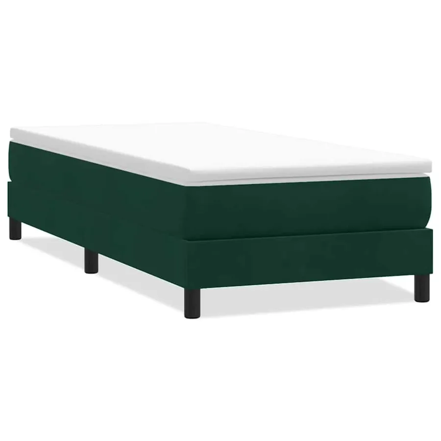 Sommier à lattes de lit sans matelas vert foncé 90x210 cm - 2