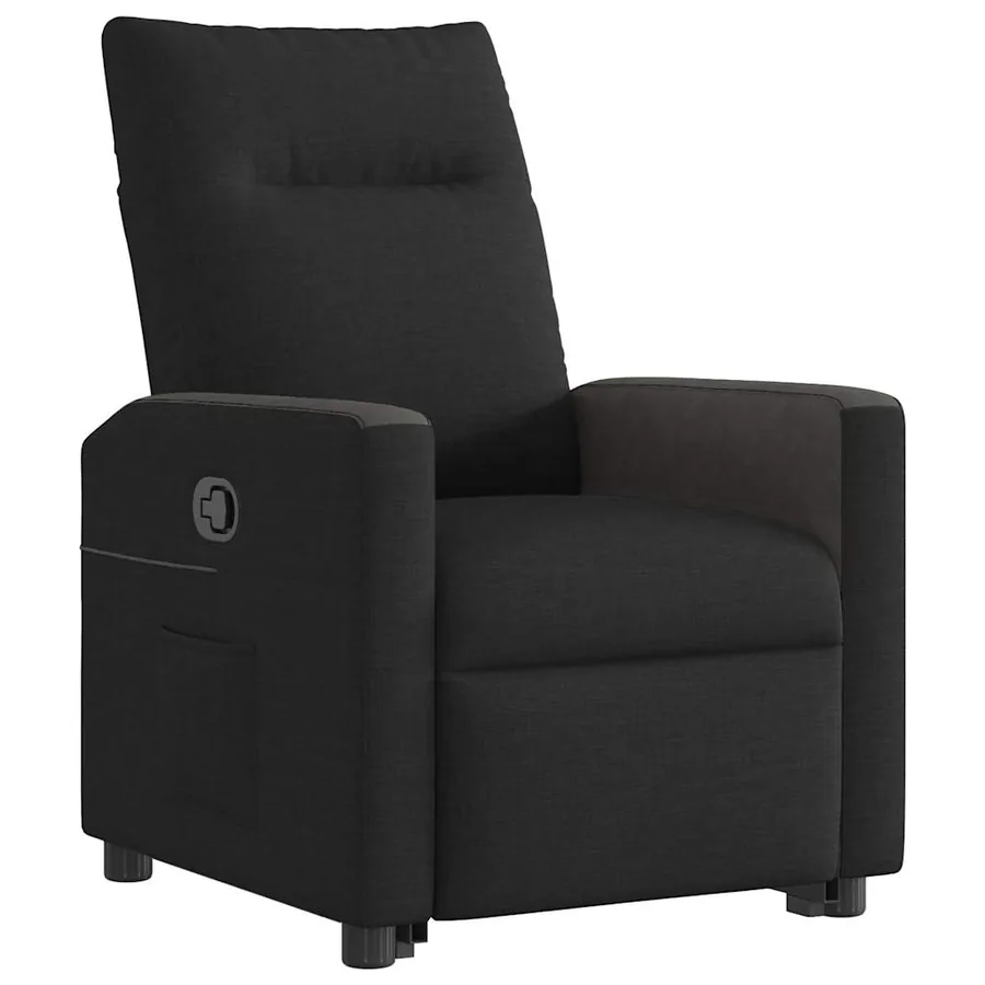 Fauteuil inclinable noir tissu - 4