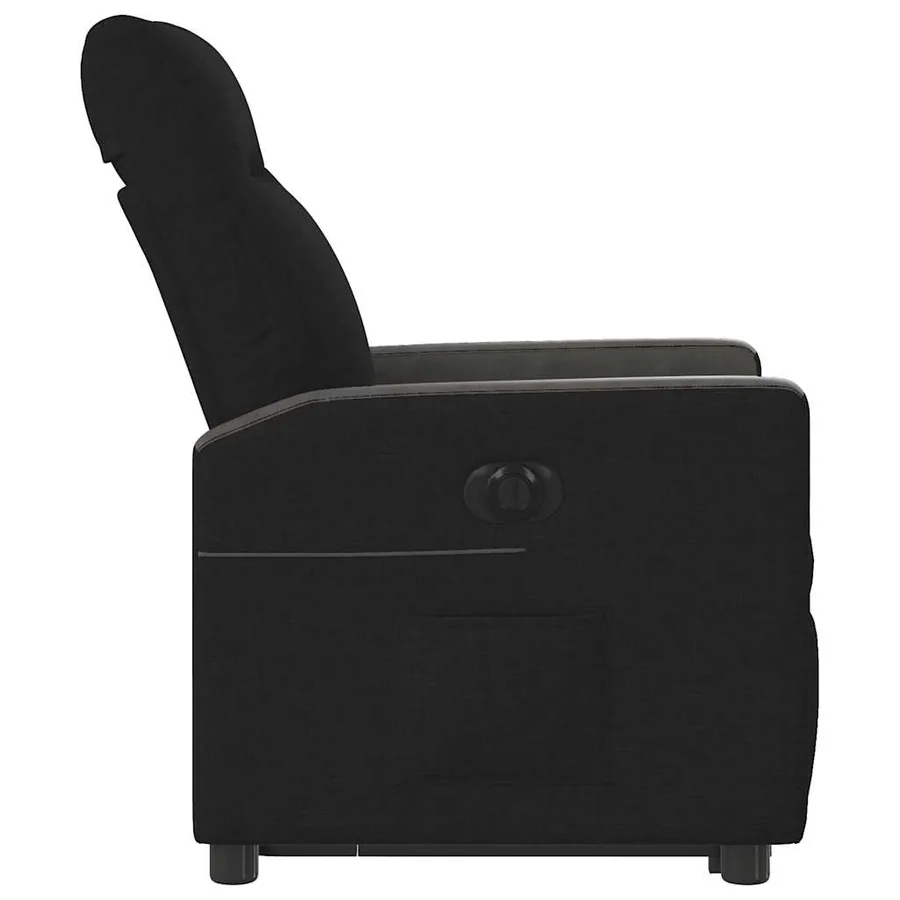 Fauteuil inclinable électrique noir tissu - 6