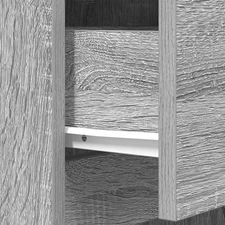 Table de chevet sonoma gris 39x35x125 cm bois d’ingénierie - 12