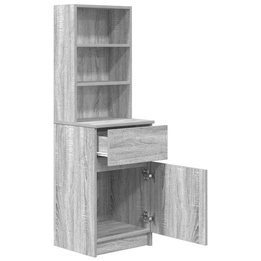 Table de chevet sonoma gris 39x35x125 cm bois d’ingénierie - 5