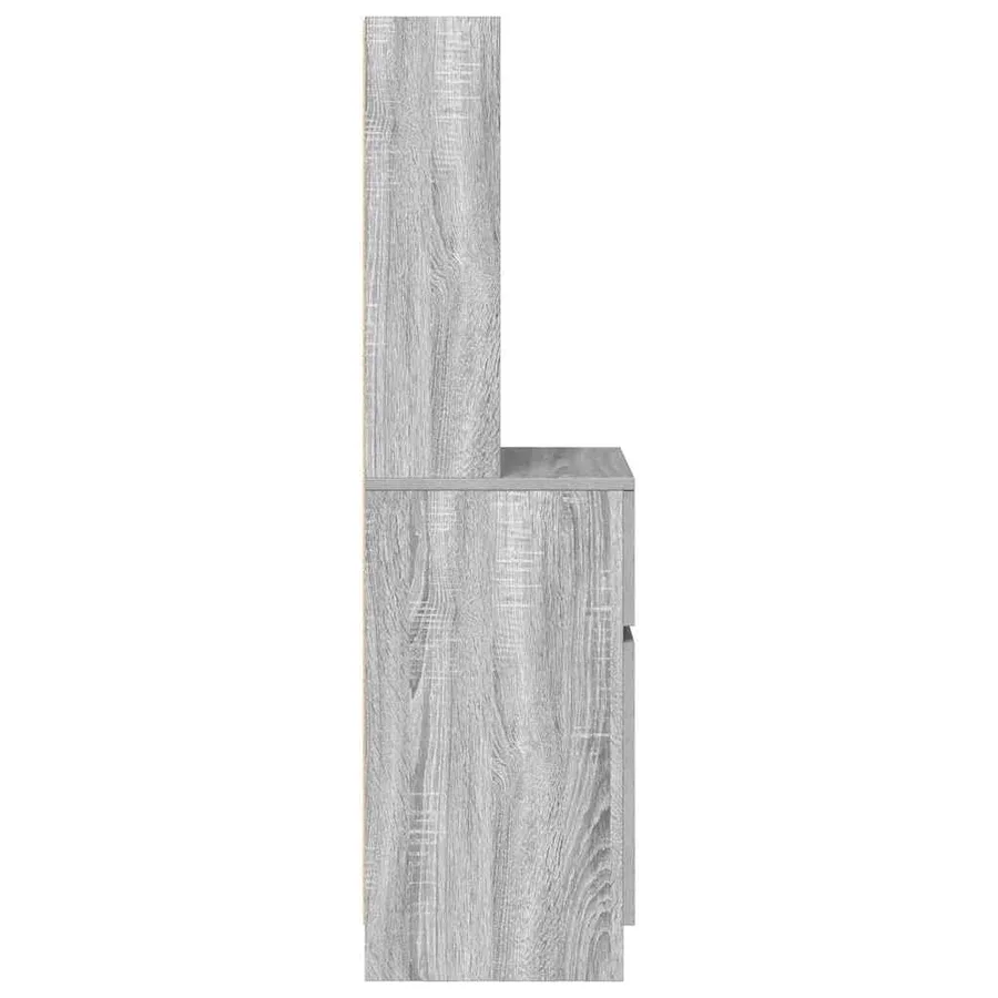 Table de chevet sonoma gris 39x35x125 cm bois d’ingénierie - 7