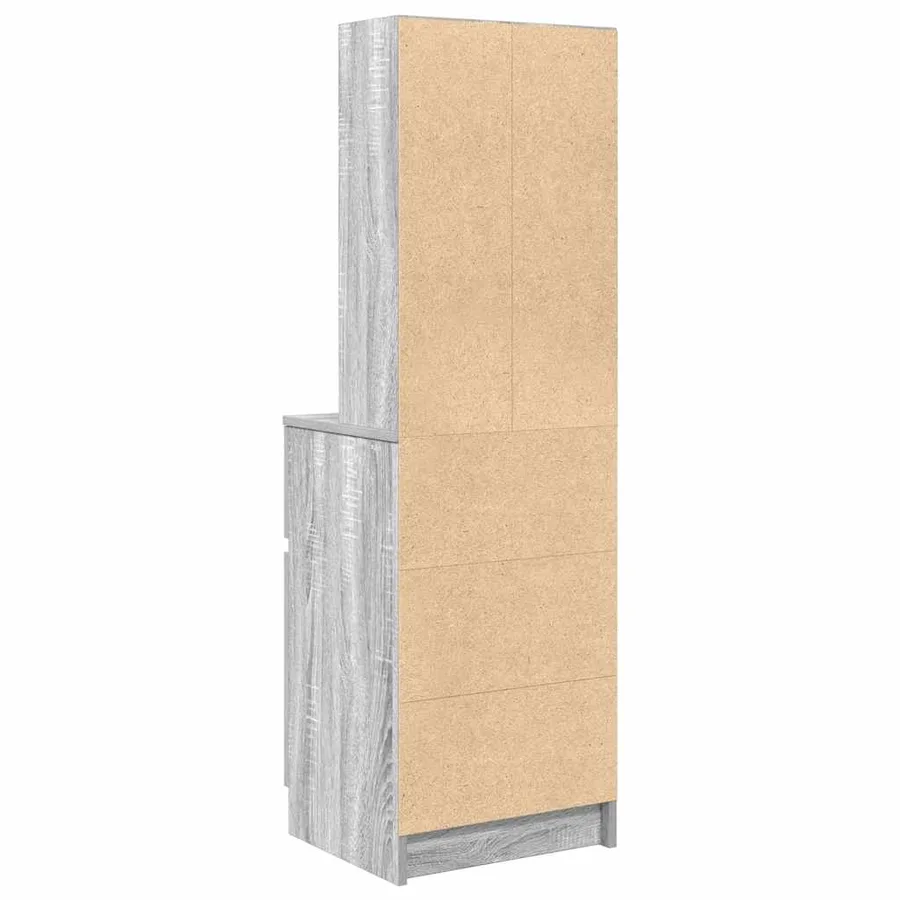 Table de chevet sonoma gris 39x35x125 cm bois d’ingénierie - 8