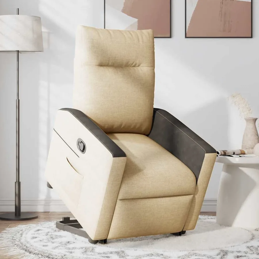Fauteuil inclinable Crème Tissu