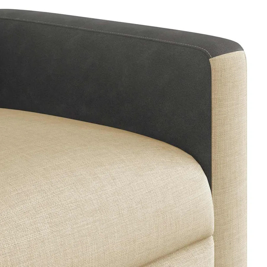 Fauteuil inclinable électrique Crème Tissu - 11