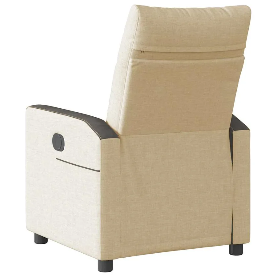 Fauteuil inclinable électrique Crème Tissu - 7
