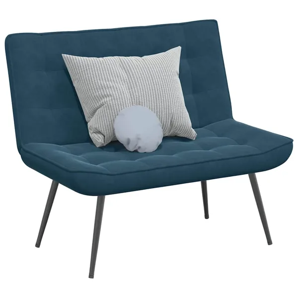 Banc bleu 110x74x84 cm velours