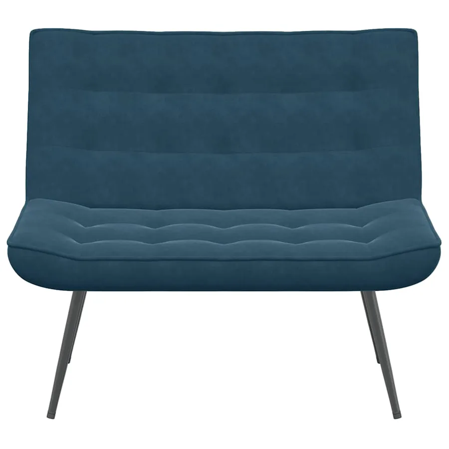 Banc bleu 110x74x84 cm velours - 4