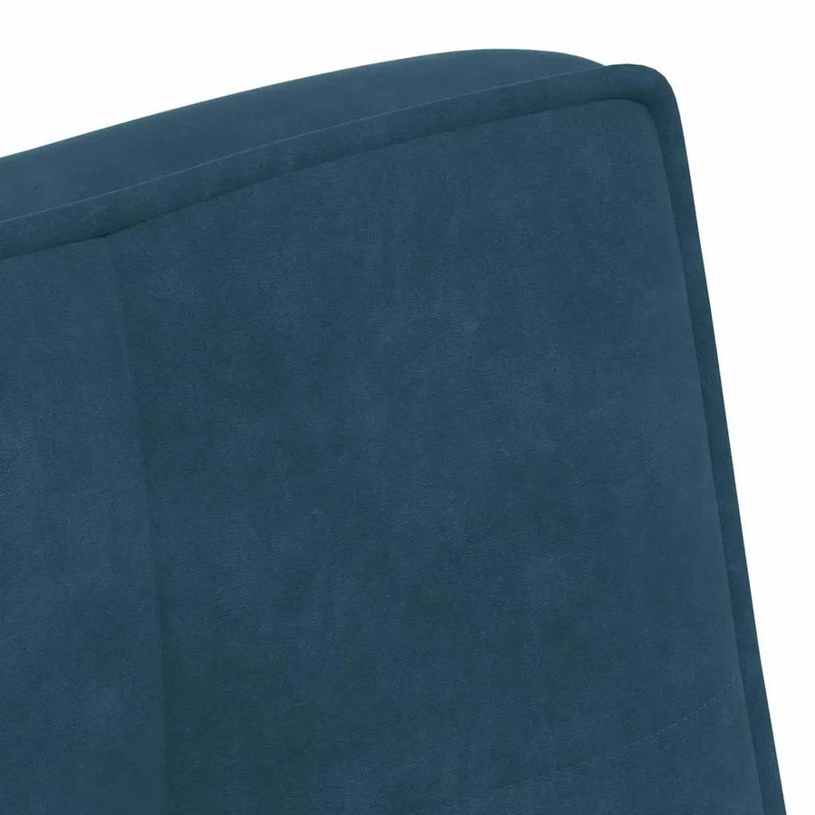 Banc bleu 110x74x84 cm velours - 7