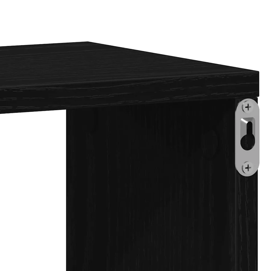 Étagères murales cube 4 pcs chêne noir 100x15x30 cm bois - 9