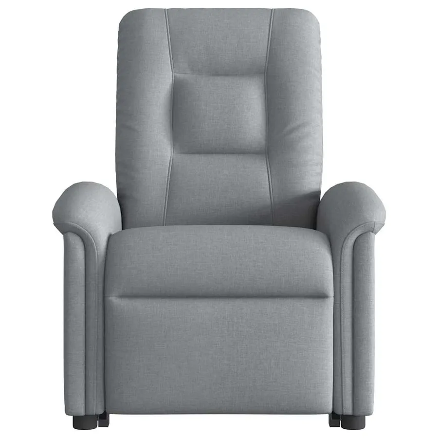 Fauteuil de massage inclinable Gris clair Tissu - 5