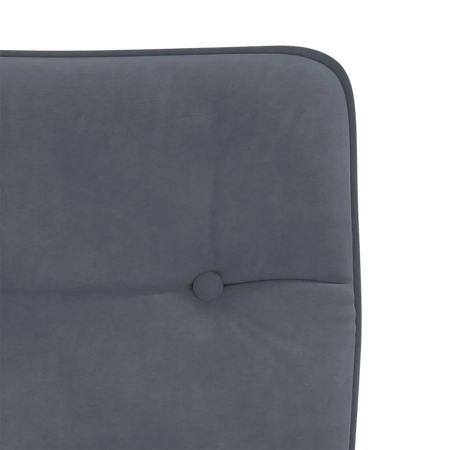 Chaises à manger lot de 4 Gris foncé Velours - 7