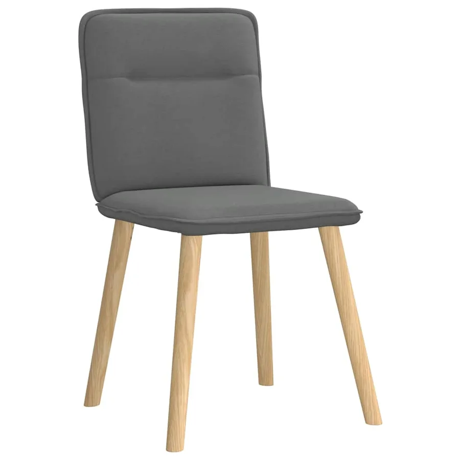 Chaises à manger lot de 4 gris foncé tissu - 3
