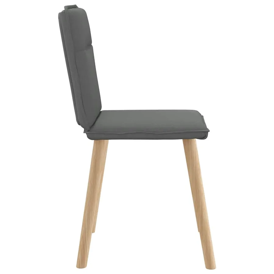 Chaises à manger lot de 4 gris foncé tissu - 5