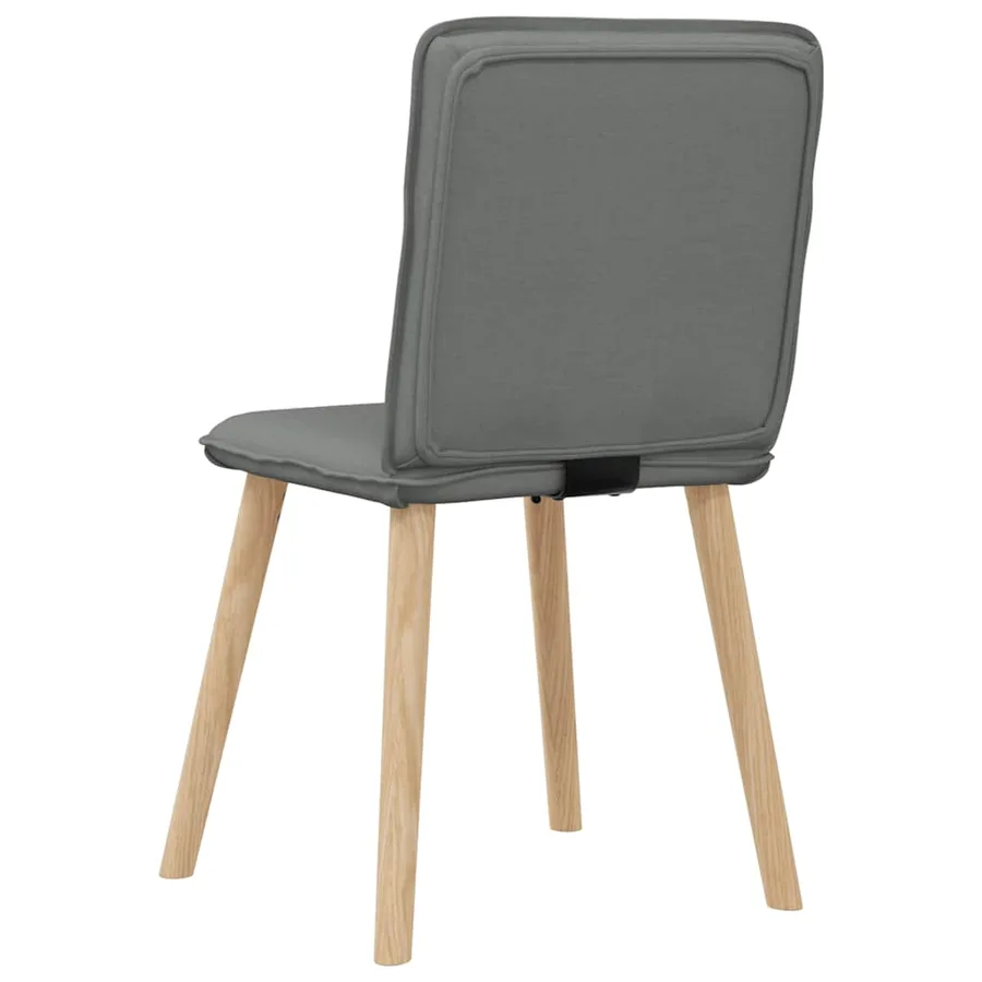 Chaises à manger lot de 4 gris foncé tissu - 6