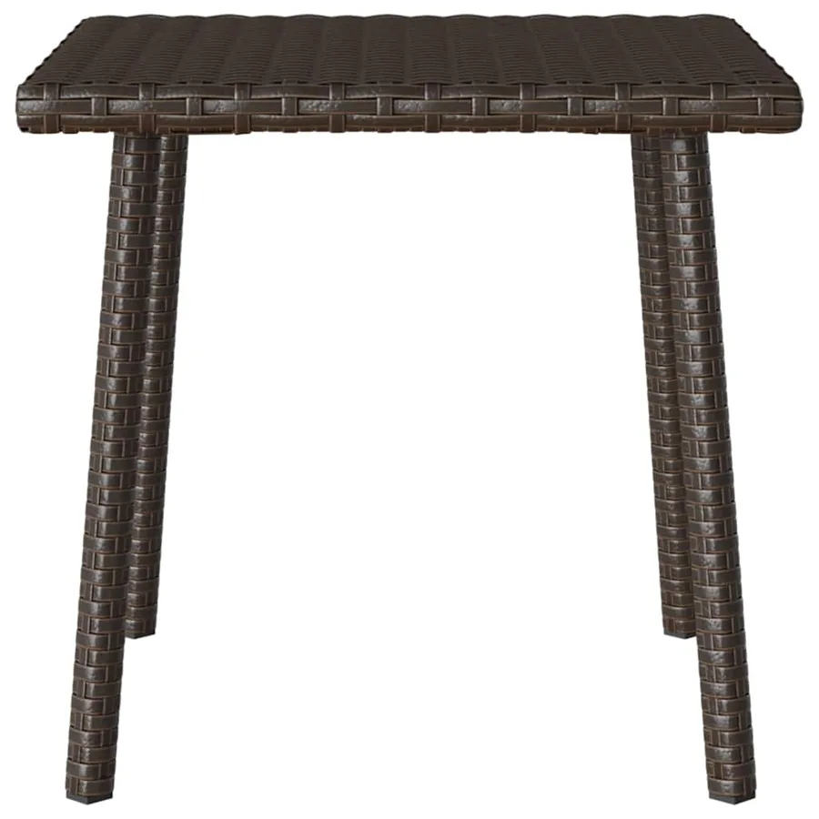 Table basse de jardin rectangulaire marron 40x40x37 cm rotin - 4