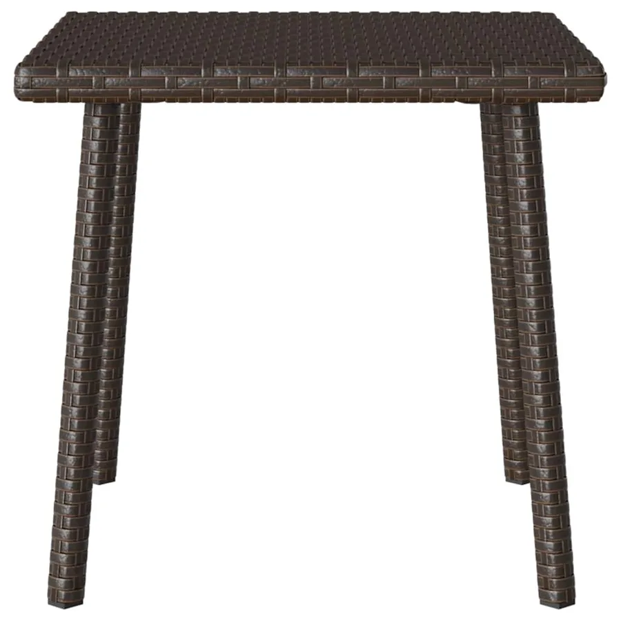 Table basse de jardin rectangulaire marron 40x40x37 cm rotin - 5