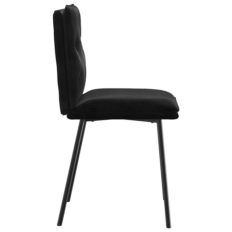 Chaises à manger lot de 2 Noir Velours - 5