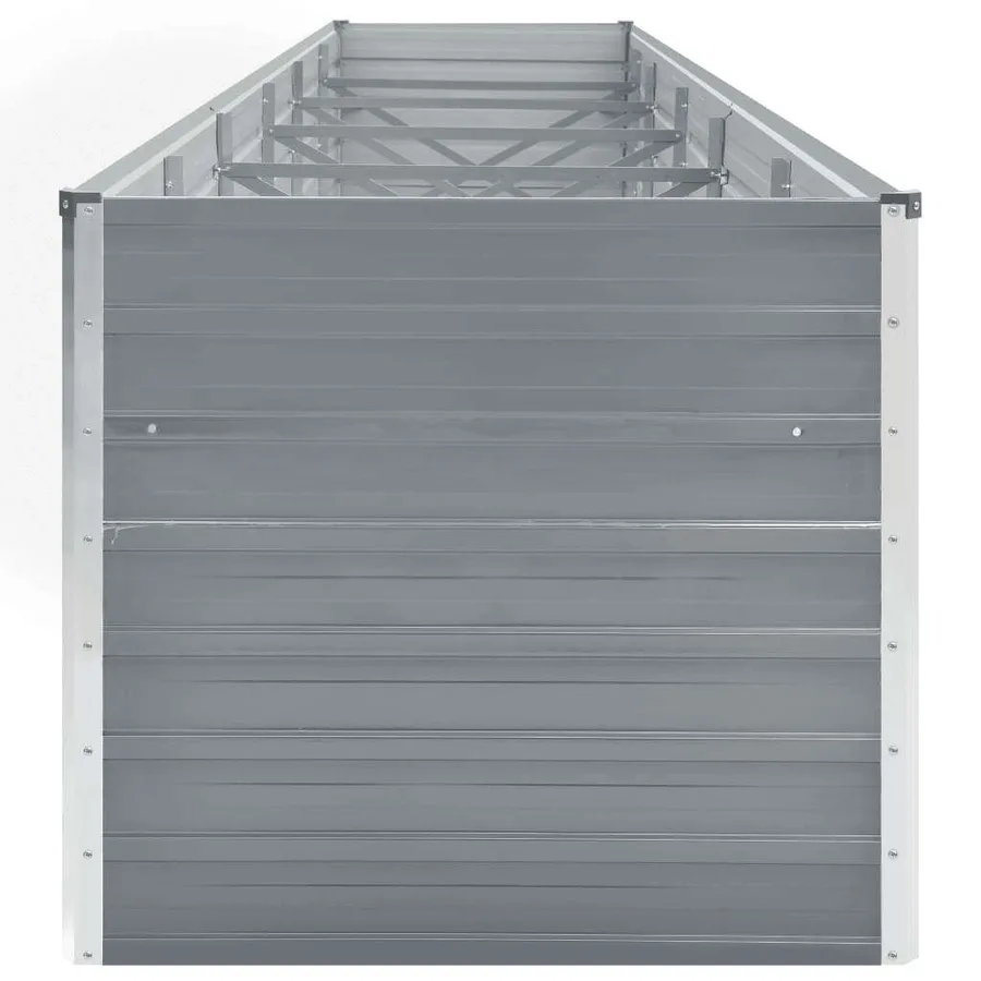 Lit surélevé de jardin Acier galvanisé 480x80x77 cm Gris - 4