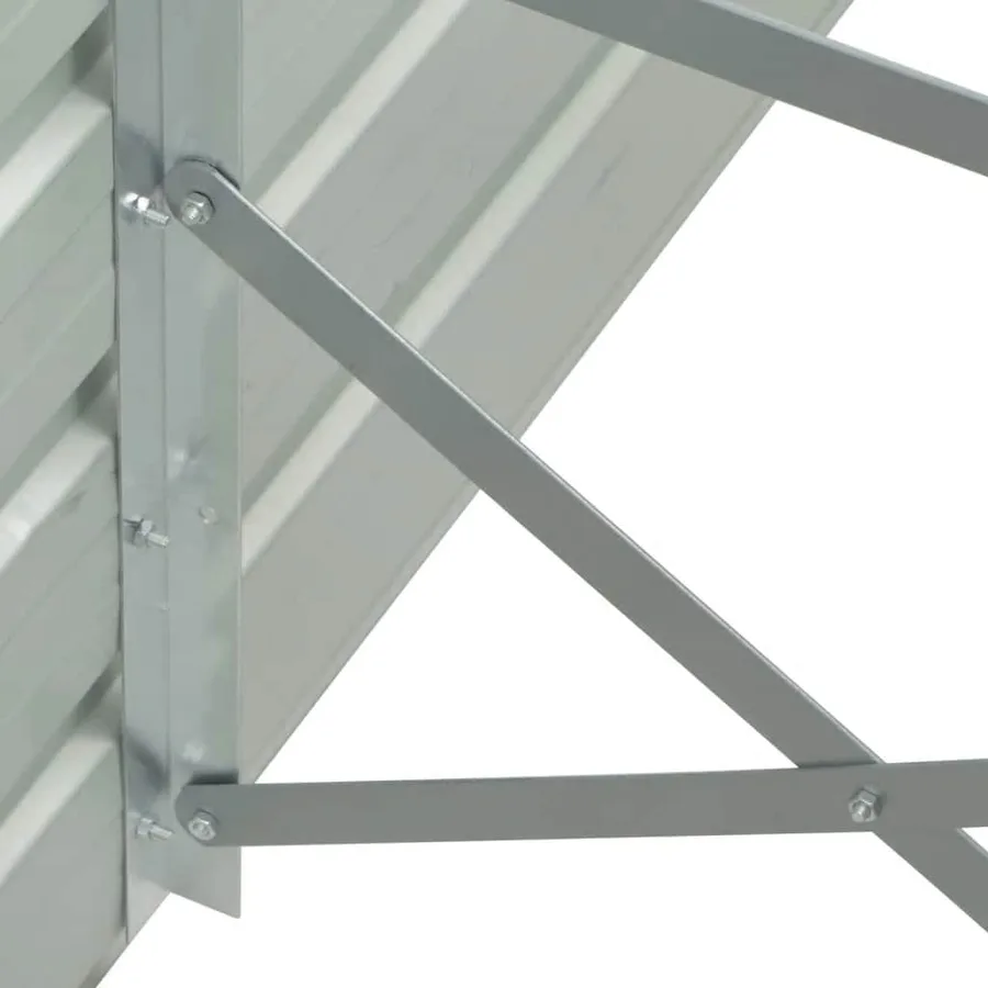 Lit surélevé de jardin Acier galvanisé 480x80x77 cm Gris - 5