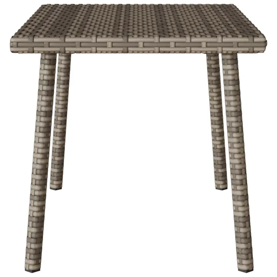 Table basse de jardin rectangulaire gris 60x40x37 cm rotin - 5