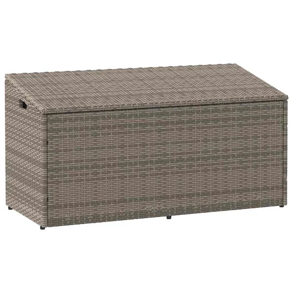 Coffre de rangement de jardin Gris 110 x 50 x 58 cm Résine tressée