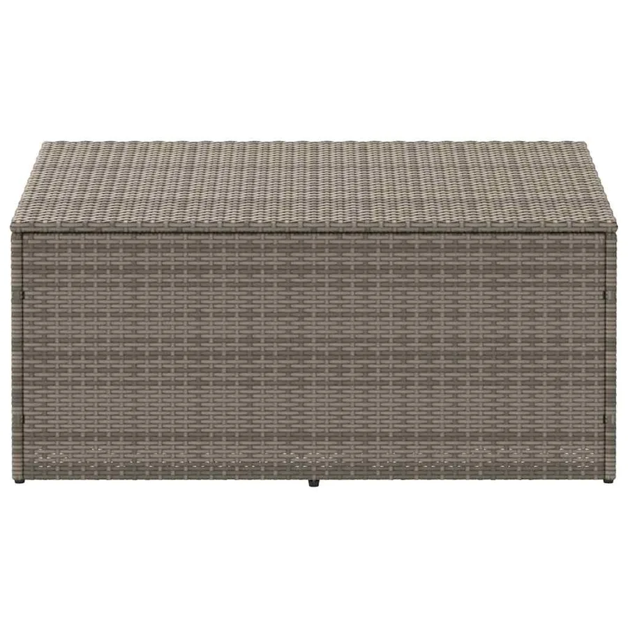 Coffre de rangement de jardin Gris 110 x 50 x 58 cm Résine tressée - 3