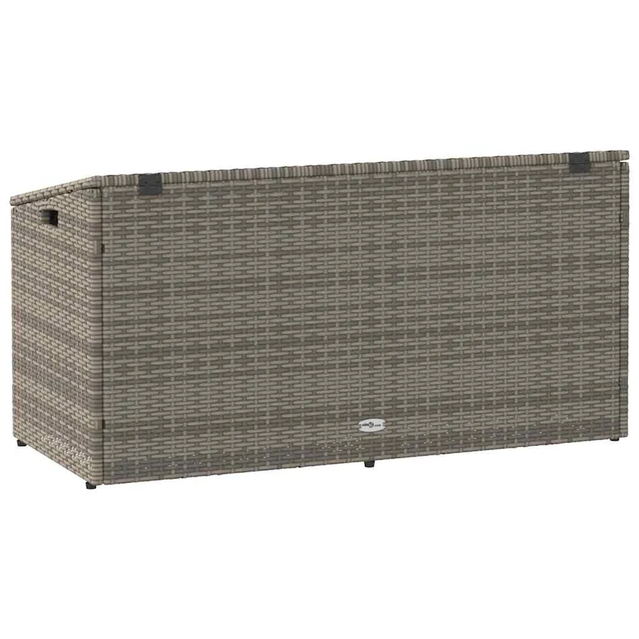 Coffre de rangement de jardin Gris 110 x 50 x 58 cm Résine tressée - 6