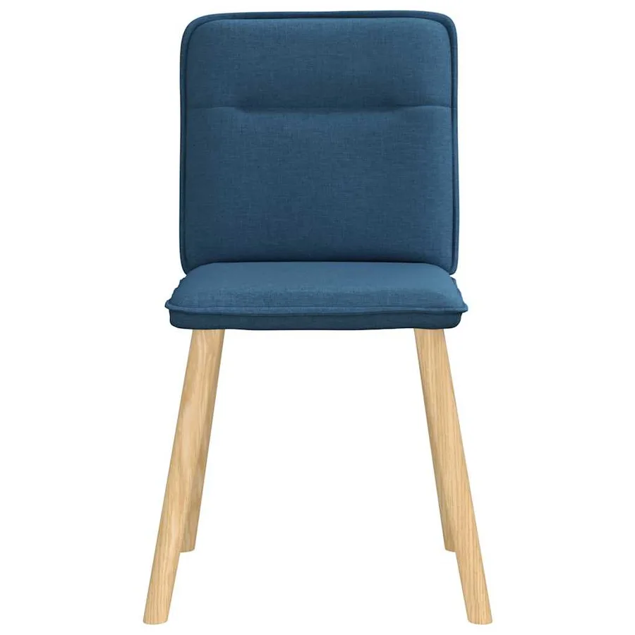 Chaises à manger lot de 4 bleu tissu - 4