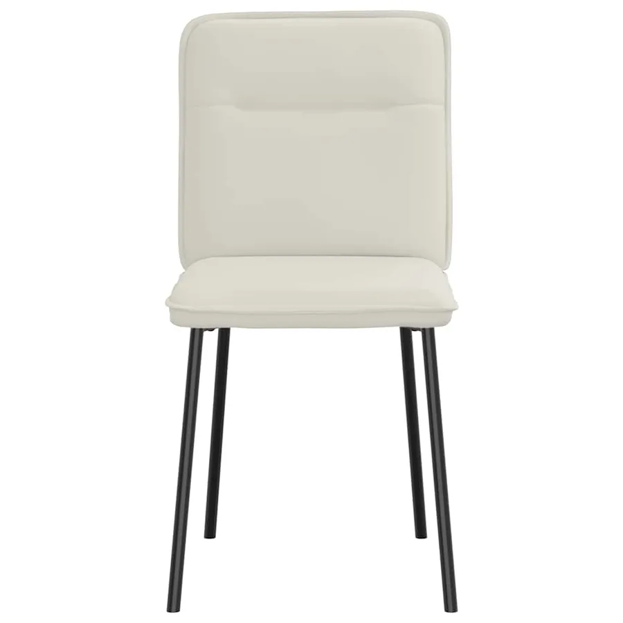Chaises à manger lot de 6 crème velours - 4