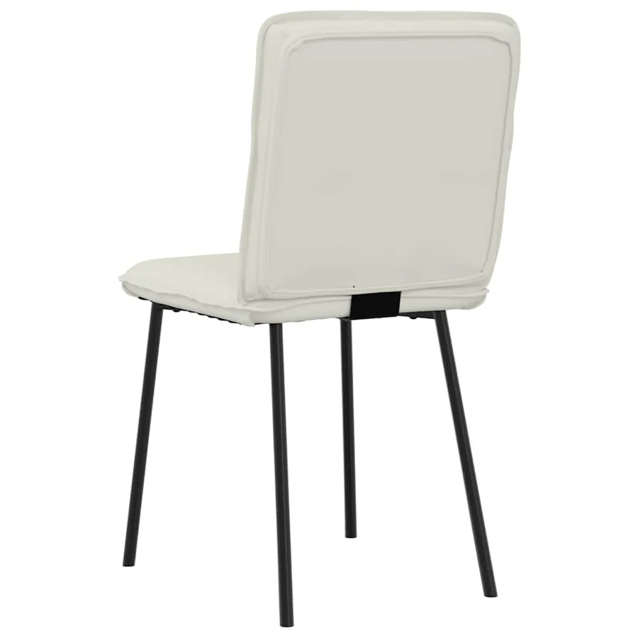 Chaises à manger lot de 6 crème velours - 6