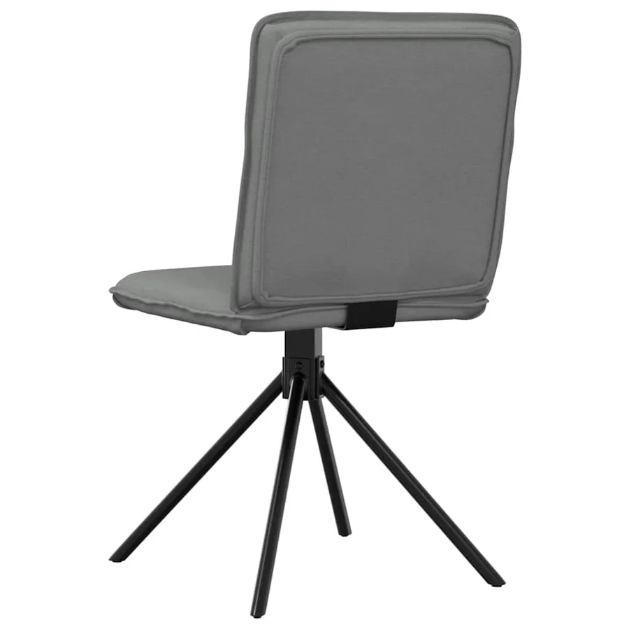 Chaises à manger lot de 2 gris foncé tissu - 6