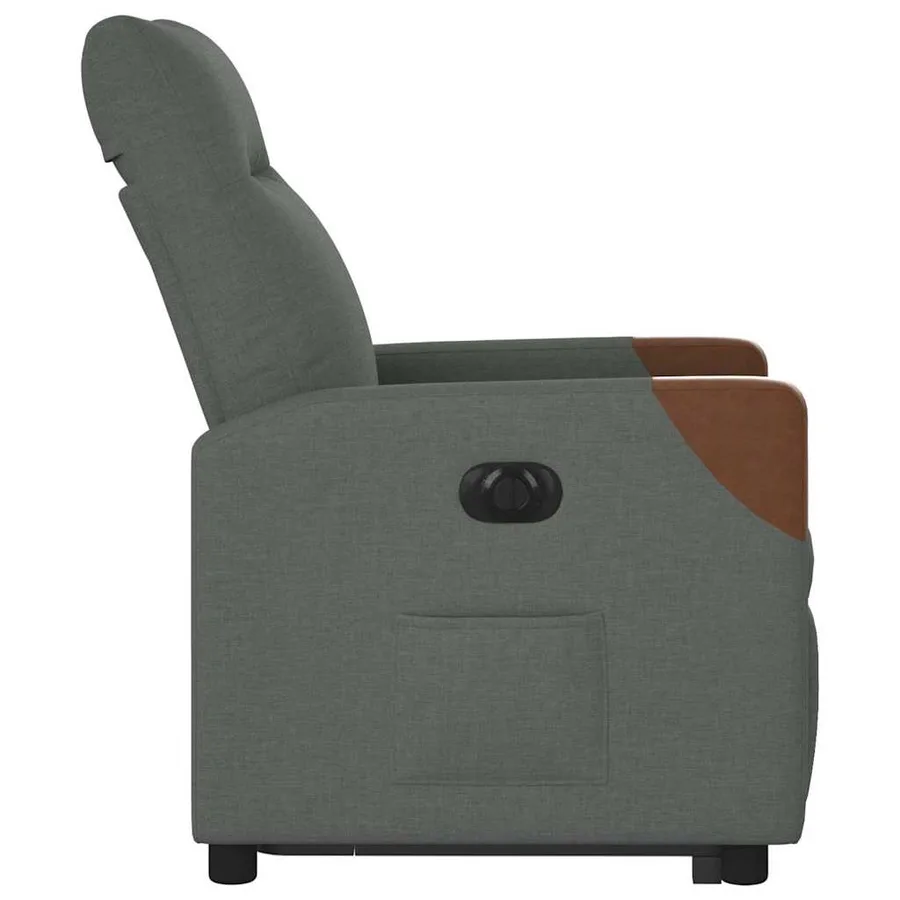 Fauteuil inclinable électrique gris foncé tissu - 6