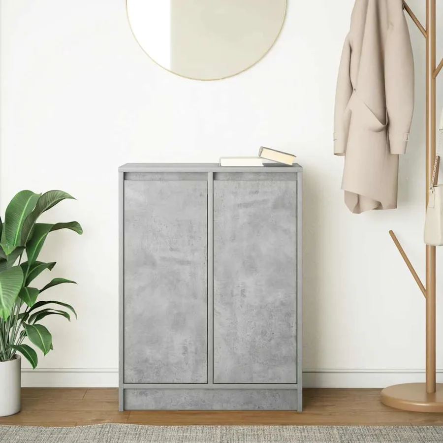 Buffet gris béton 57x34x76 cm bois d'ingénierie - 3