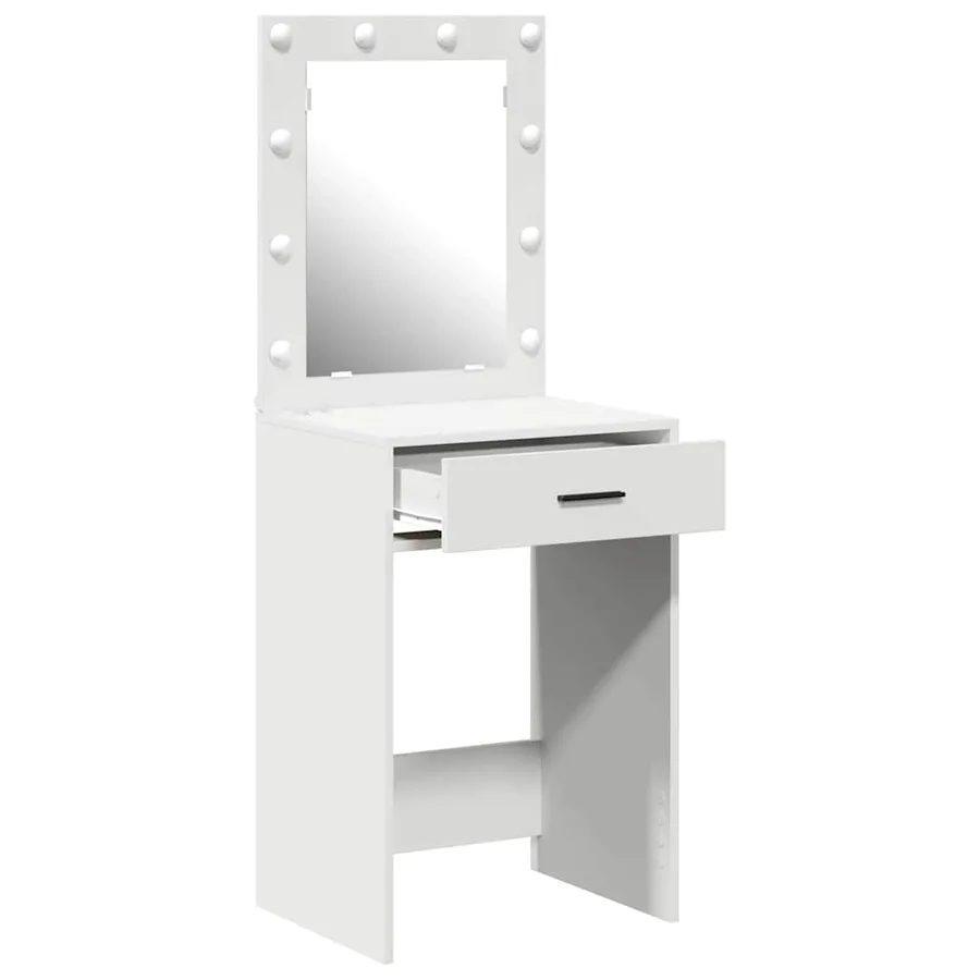 Table de Toilette Blanc 50 x 41 x 135 cm Bois d'ingénierie - 4