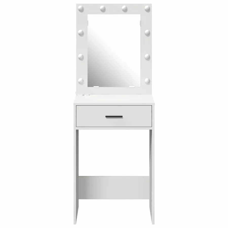 Table de Toilette Blanc 50 x 41 x 135 cm Bois d'ingénierie - 5