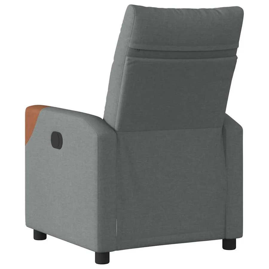Fauteuil inclinable en tissu gris foncé - 5