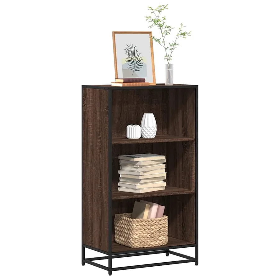 Bibliothèque chêne marron 60x35x107,5 cm bois d'ingénierie