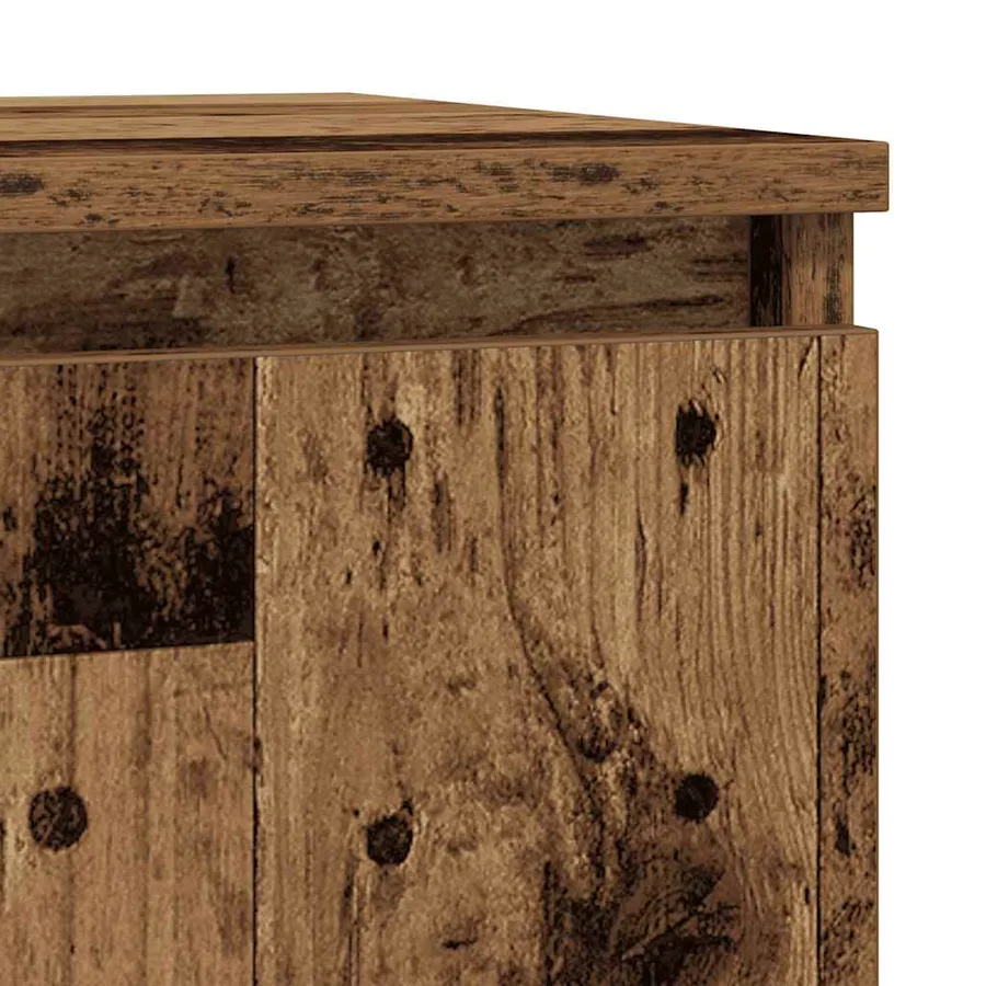 Buffet avec tiroir vieux bois 71x35x84 cm bois d'ingénierie - 10