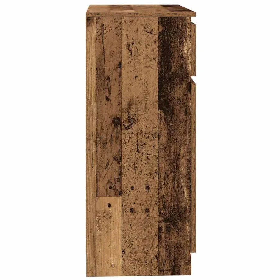 Buffet avec tiroir vieux bois 71x35x84 cm bois d'ingénierie - 7