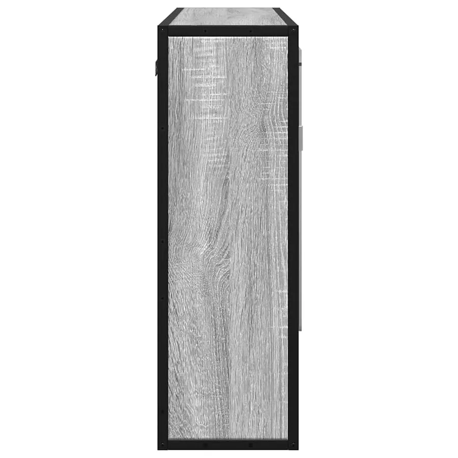 Armoire à miroir de salle de bain sonoma gris bois d’ingénierie - 6