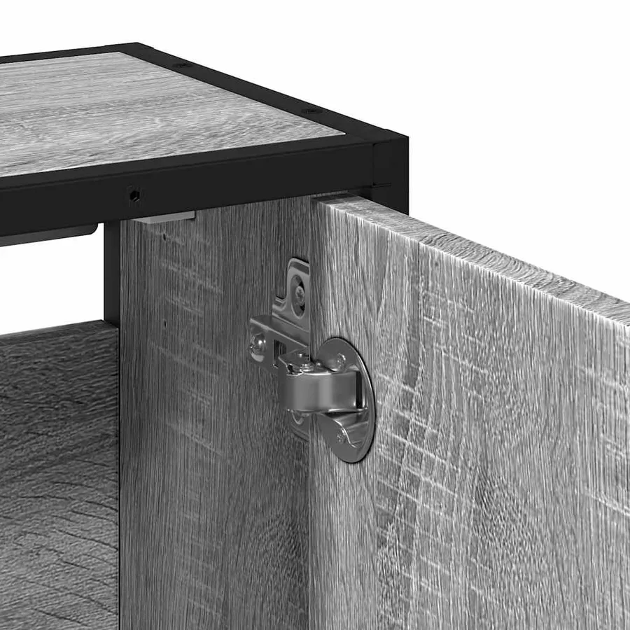 Armoire à miroir de salle de bain sonoma gris bois d’ingénierie - 9