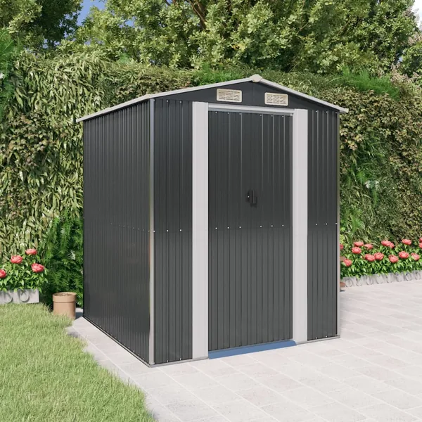 Abri de jardin Anthracite 192x191x223 cm Métal galvanisé